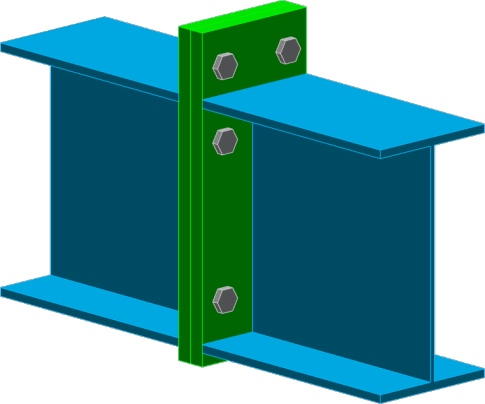A steel end-plate connection, the element the models learn to design